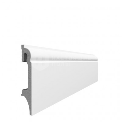 Плинтус Vox Espumo ESP-301 белый, 2400*80*16 мм