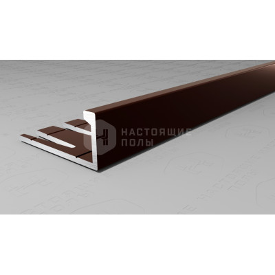 Профиль L-образный алюминиевый гибкий Neexy PV04-47 темная бронза матовая, 2700*21.5*9 мм