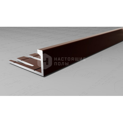 Профиль L-образный алюминиевый гибкий Neexy PV04-48 темная бронза блестящая, 2700*21.5*9 мм