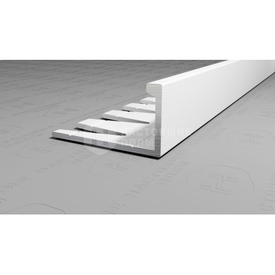Профиль L-образный алюминиевый гибкий Neexy PV05-41 муар белый, 2700*21.5*11 мм