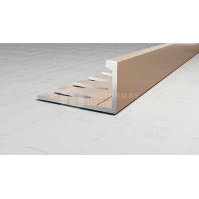 Профиль L-образный алюминиевый гибкий Neexy PV05-08 шампань матовая, 2700*21.5*11 мм