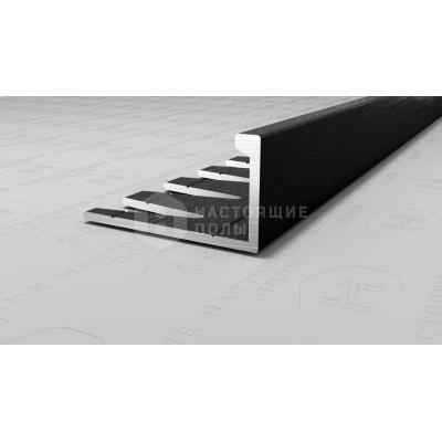 Профиль L-образный алюминиевый гибкий Neexy PV05-46 черный блестящий браш, 2700*21.5*11 мм