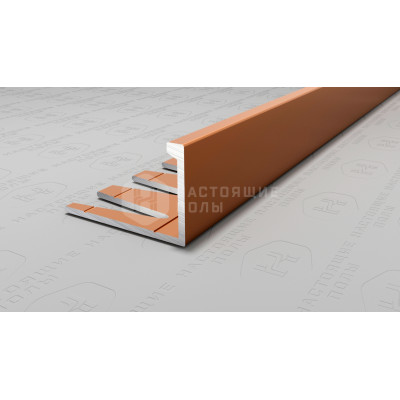 Профиль L-образный алюминиевый гибкий Neexy PV06-06 бронза матовая, 2700*21.5*13.5 мм