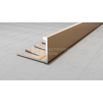 Профиль L-образный алюминиевый гибкий Neexy PV06-08 шампань матовая, 2700*21.5*13.5 мм