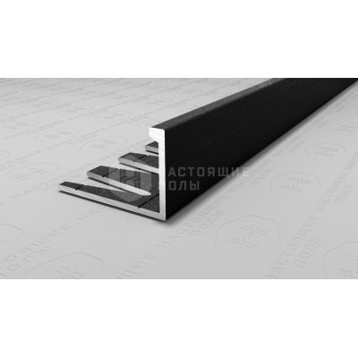 Профиль L-образный алюминиевый гибкий Neexy PV06-46 черный блестящий браш, 2700*21.5*13.5 мм