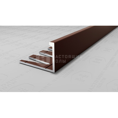 Профиль L-образный алюминиевый гибкий Neexy PV06-47 темная бронза матовая, 2700*21.5*13.5 мм