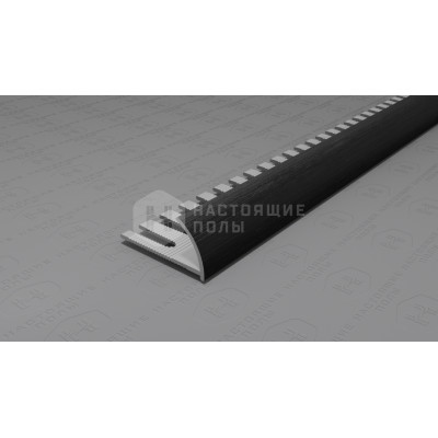 Профиль внешний алюминиевый гибкий Neexy PV20-46 черный блестящий браш, 2700*12*24 мм