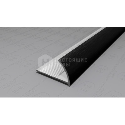 Профиль внешний алюминиевый Neexy PV18-46 черный блестящий браш, 2700*14*24 мм