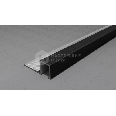 Профиль внешний алюминиевый Neexy PV31-46 черный блестящий браш, 2700*29*11 мм