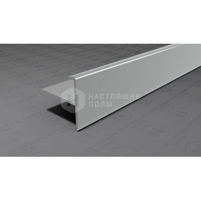 Профиль лестничный F-образный алюминиевый Neexy PV53-03 серебро блестящее, 2700*25*24.2 мм