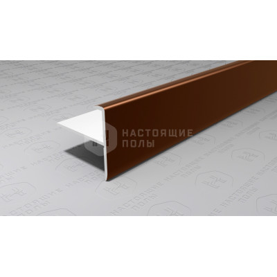 Профиль лестничный F-образный алюминиевый Neexy PV53-10 коричневый матовый, 2700*25*24.2 мм