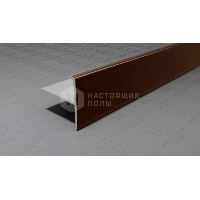 Профиль лестничный F-образный алюминиевый Neexy PV53-11 коричневый блестящий, 2700*25*24.2 мм