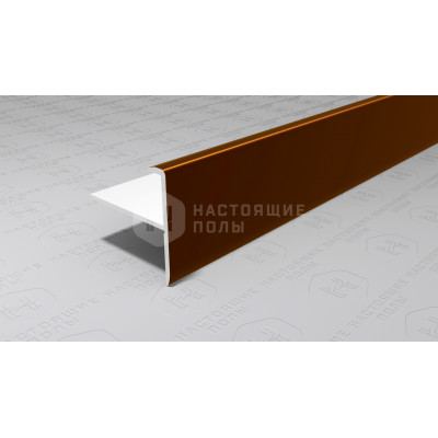 Профиль лестничный F-образный алюминиевый Neexy PV53-47 темная бронза матовая, 2700*25*24.2 мм