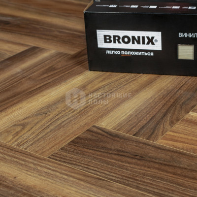 Замковая SPC плитка Bronix Kvarr Елка Walnut, 635*127*4 мм