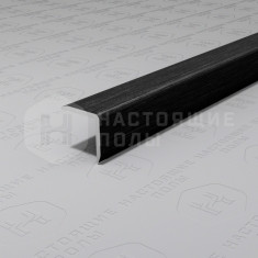 PV60-46 черный блестящий браш, 2700*10*10 мм