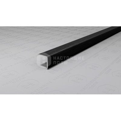 Угол защитный алюминиевый Neexy PV60-46 черный блестящий браш, 2700*10*10 мм