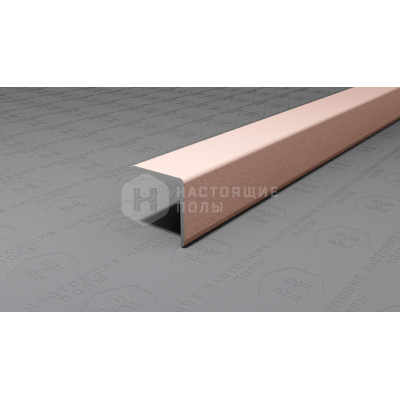 Угол защитный алюминиевый Neexy PV61-43 муар бежевый, 2700*15*15 мм