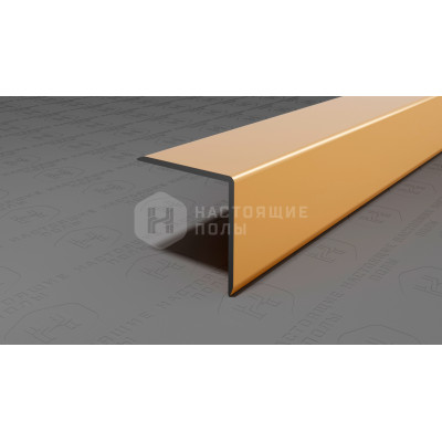 Угол защитный алюминиевый Neexy PV63-05 золото блестящее, 2700*20*20 мм