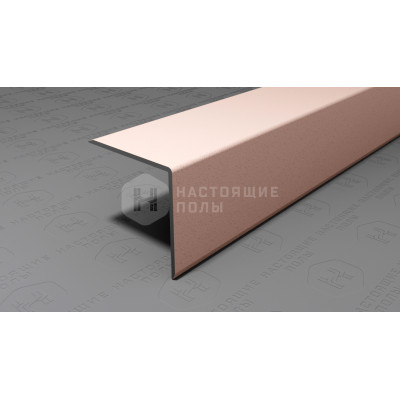 Угол защитный алюминиевый Neexy PV64-43 муар бежевый, 2700*25*25 мм