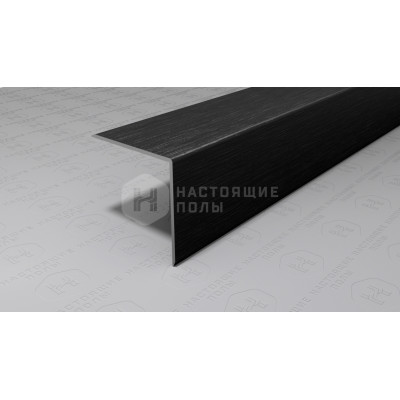 Угол защитный алюминиевый Neexy PV65-46 черный блестящий браш, 2700*30*30 мм