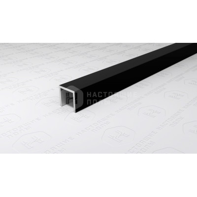 Профиль П-образный алюминиевый Neexy PV83-18 черный матовый, 2700*10*10 мм