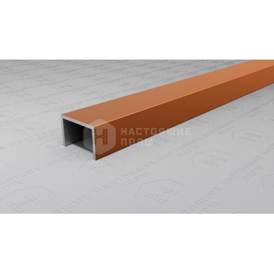 Профиль П-образный алюминиевый Neexy PV84-06 бронза матовая, 2700*15*10 мм