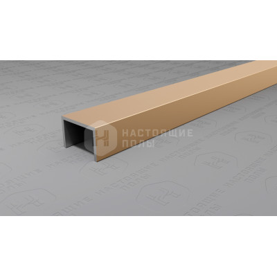 Профиль П-образный алюминиевый Neexy PV84-08 шампань матовая, 2700*15*10 мм
