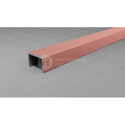 Профиль П-образный алюминиевый Neexy PV84-14 розовый матовый, 2700*15*10 мм
