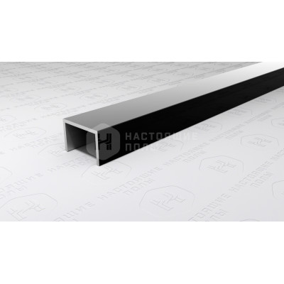 Профиль П-образный алюминиевый Neexy PV84-19 черный блестящий, 2700*15*10 мм