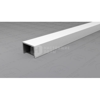 Профиль П-образный алюминиевый Neexy PV84-41 муар белый, 2700*15*10 мм