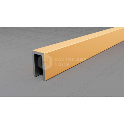 Профиль П-образный алюминиевый Neexy PV85-04 золото матовое, 2700*6*10 мм