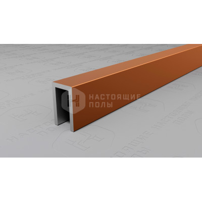 Профиль П-образный алюминиевый Neexy PV85-06 бронза матовая, 2700*6*10 мм