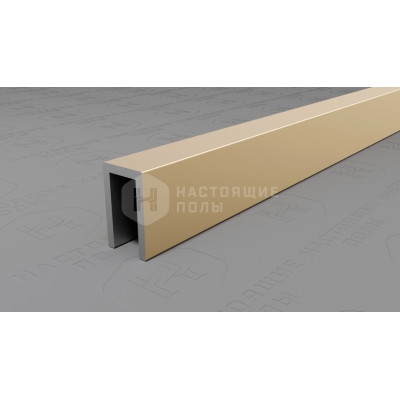 Профиль П-образный алюминиевый Neexy PV85-09 шампань блестящая, 2700*6*10 мм