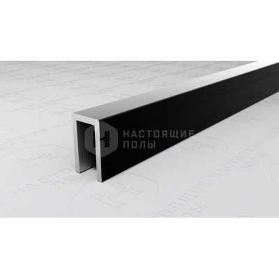 Профиль П-образный алюминиевый Neexy PV85-19 черный блестящий, 2700*6*10 мм