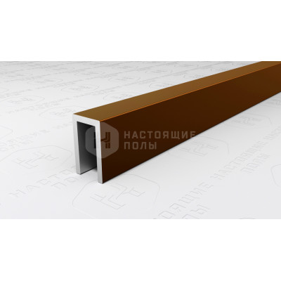 Профиль П-образный алюминиевый Neexy PV85-47 темная бронза матовая, 2700*6*10 мм