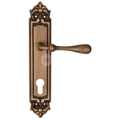 Дверная ручка Fratelli Cattini Retro FCT1940 CYL PL96-BY матовая бронза