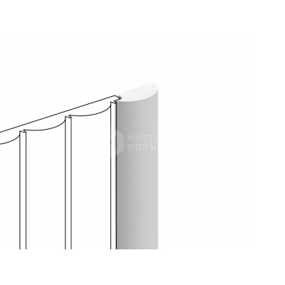 Молдинг для стеновых панелей Hiwood LF137B Long NP, 3000*26.8*12 мм
