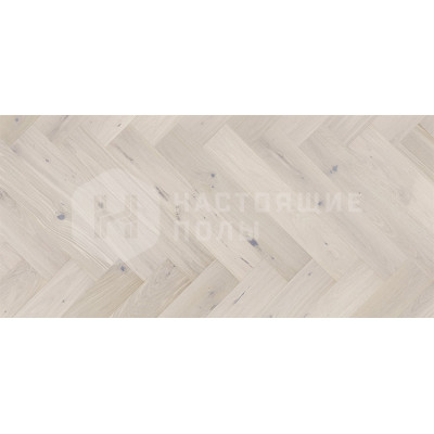 Паркет Елочка Barlinek Pure Classico line Дуб Cappuccino брашированный матовый лак, 660*110*14 мм