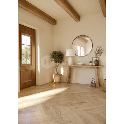 Паркет Елочка Panaget Point de Hongrie 1023130 Дуб Плавающее дерево Зенитюд полуматовый лак, 650*139*12 мм