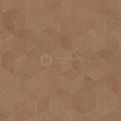 Мозаичный паркет Coswick Ромб Оттенки серого 1193-1290-10 Дуб Туманная роза Селект энд Бэттер шелковое масло, 220*190*19.05 мм