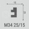 Молдинг Bello Deco M34, 2000*25*15 мм