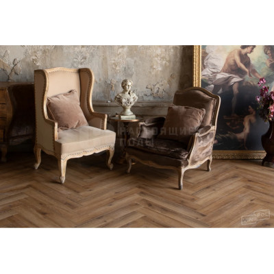 LVT плитка клеевая VinilPol 9933 Паркет Франческо, 609*152.4*2.5 мм