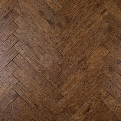 Паркет английская елка Lab Arte Дуб Рустик Бронза лак, 540*140*14 мм