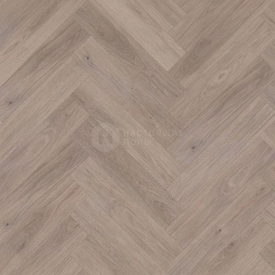 Паркет английская елка Lab Arte Дуб Селект Чегет белый лак, 540*140*14 мм