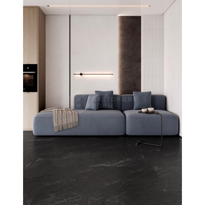 SPC плитка Docke Tavola Бормио DT011218 Черный камень, 610*305*4 мм