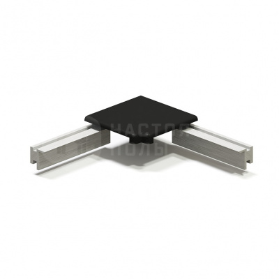 Laconistiq 32464655171 Угол внутренний алюминиевый для микроплинтуса micro 15 classic, черный матовый