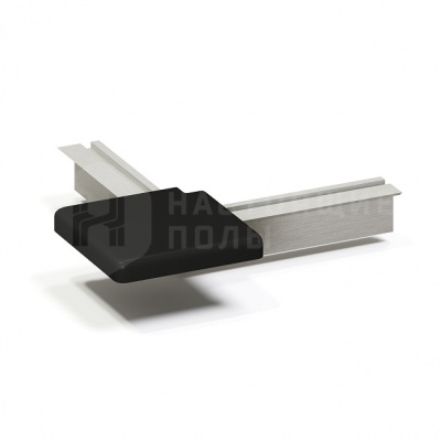 Laconistiq 32464655170 Угол наружный алюминиевый для микроплинтуса micro 15 classic, черный матовый