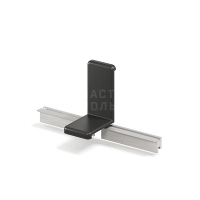 Laconistiq 32464655206 Соединитель алюминиевый для микроплинтуса micro- L угловой, черный матовый
