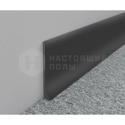 Металлический плинтус ПТ 79/10 Черный, 3000*80*10 мм