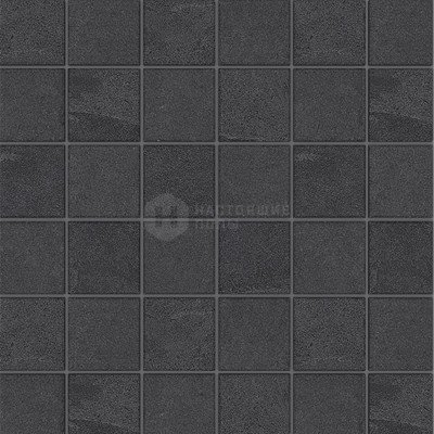 Керамический гранит Estima Луна Мозаика 5x5 LN04/TE04 Черный Неполированный, 300*300*10 мм